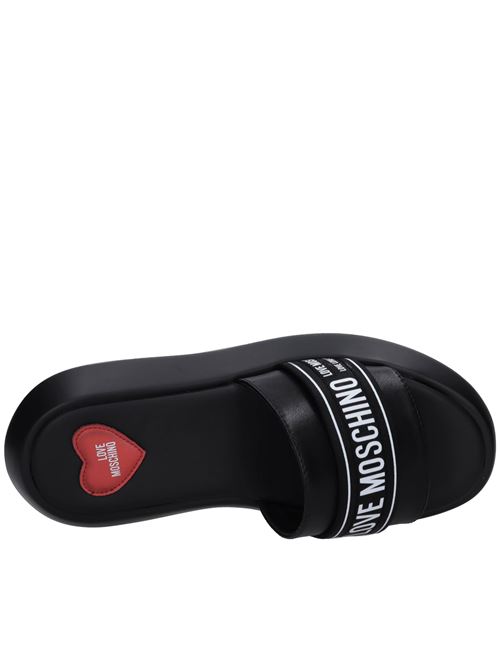 Mules in pelle LOVE MOSCHINO | JA28107I0IIX700ANERO-BIANCO